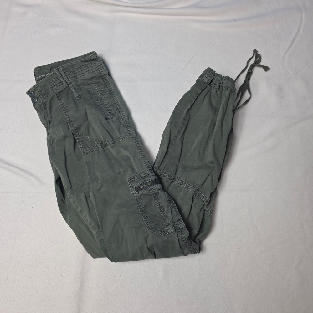 American Eagle Women's y2k Cargo Pants Green 2